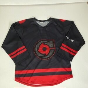 Hoxworth Blood Center Hockey Jersey Donor‎ 23 Graphic Black Red Size L